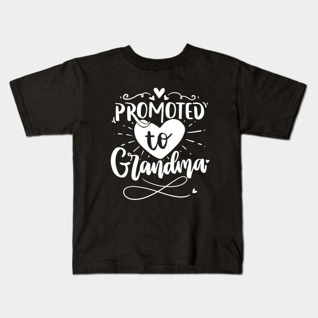 Promoted To Grandma - Gift For New Grandmas Kids T-Shirt by AlphaBubble